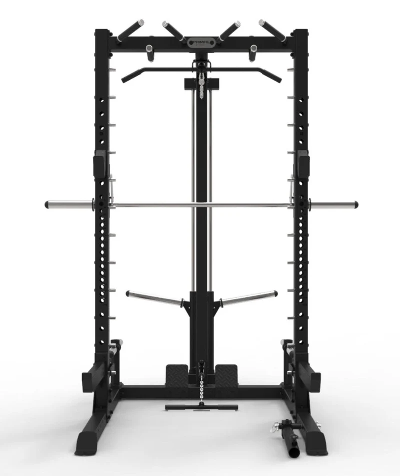 Primal Pro Series Half Rack With Lat Pulldown And Low Row