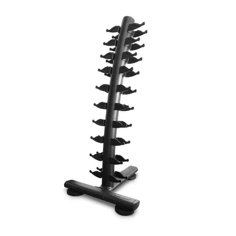 Physical Studio Upright Dumbbell Rack - 10 pairs 1-10Kg NeoHex Dumbbells