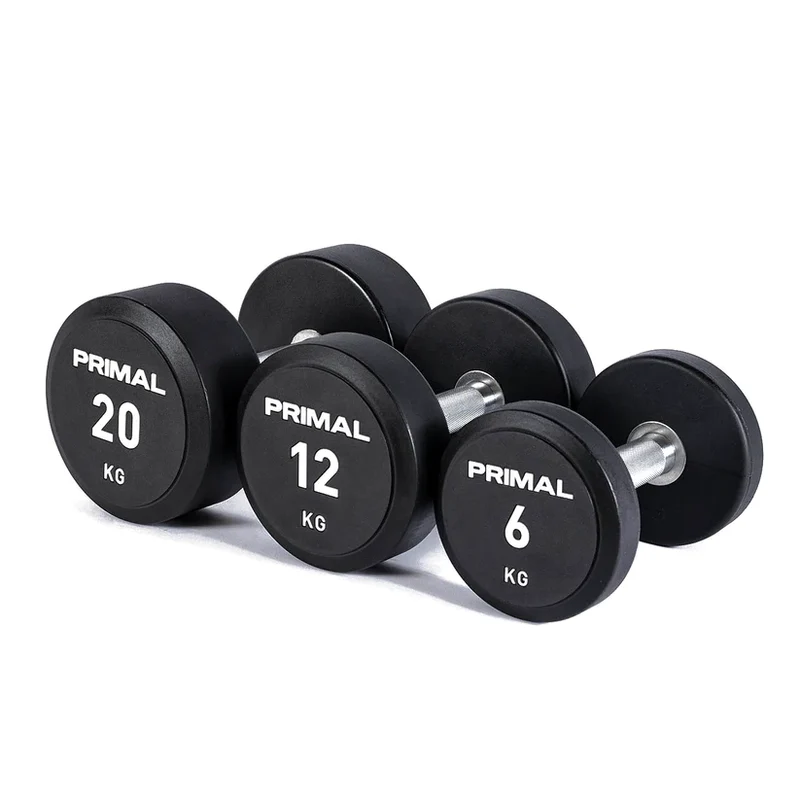 Primal Performance Series Urethane Dumbbell Set 22kg-40kg - (10 Pairs)