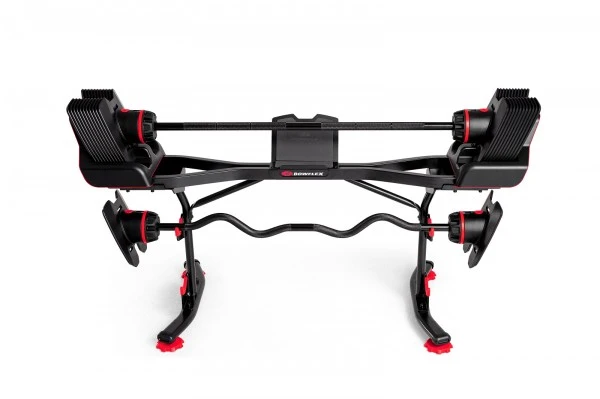 Bowflex Stand Barbell and Curlbar with Media Rack