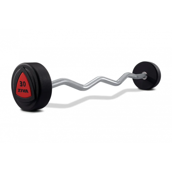 Ziva ZVO Urethane EZ Curl Barbell Sets