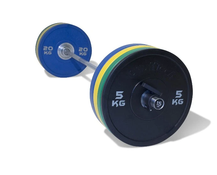 Physical Company PU Competition Bumper Plate Barbell Set - 115kg