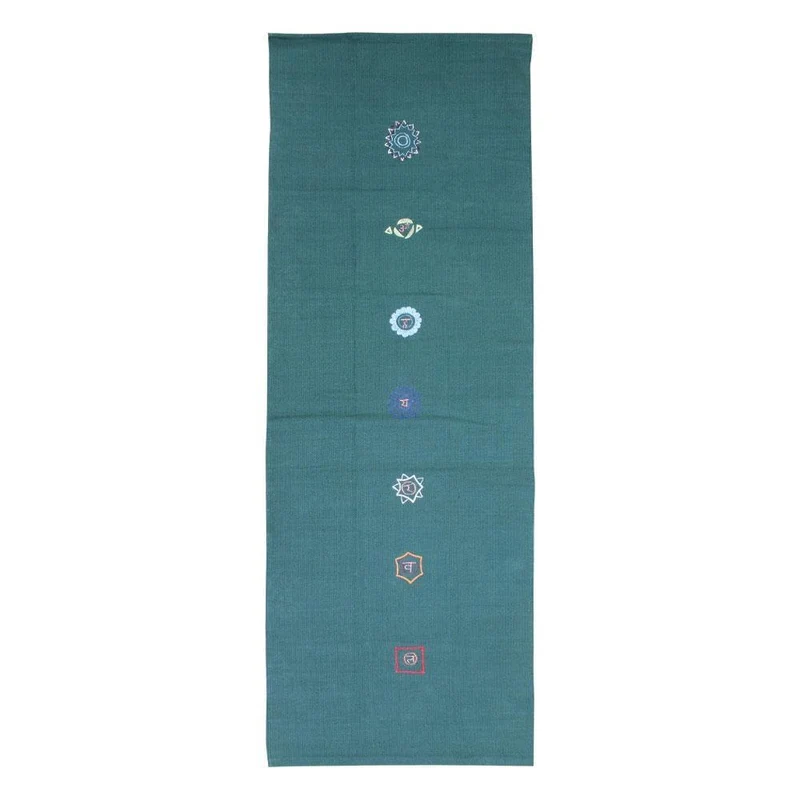Fitness Mad Cotton Yoga Rug - Chakra Pattern