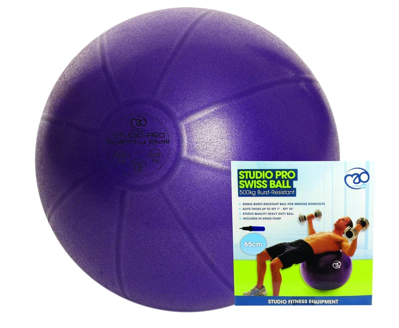 Fitness Mad 500kg Swiss Ball & Pump - Purple