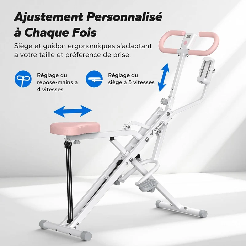 MERACH 2-en-1 Machine à Squats et Rameur - R07 Pro