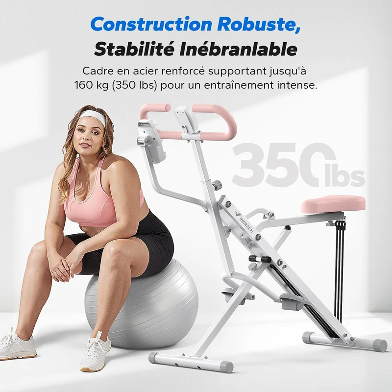 MERACH 2-en-1 Machine à Squats et Rameur - R07 Pro