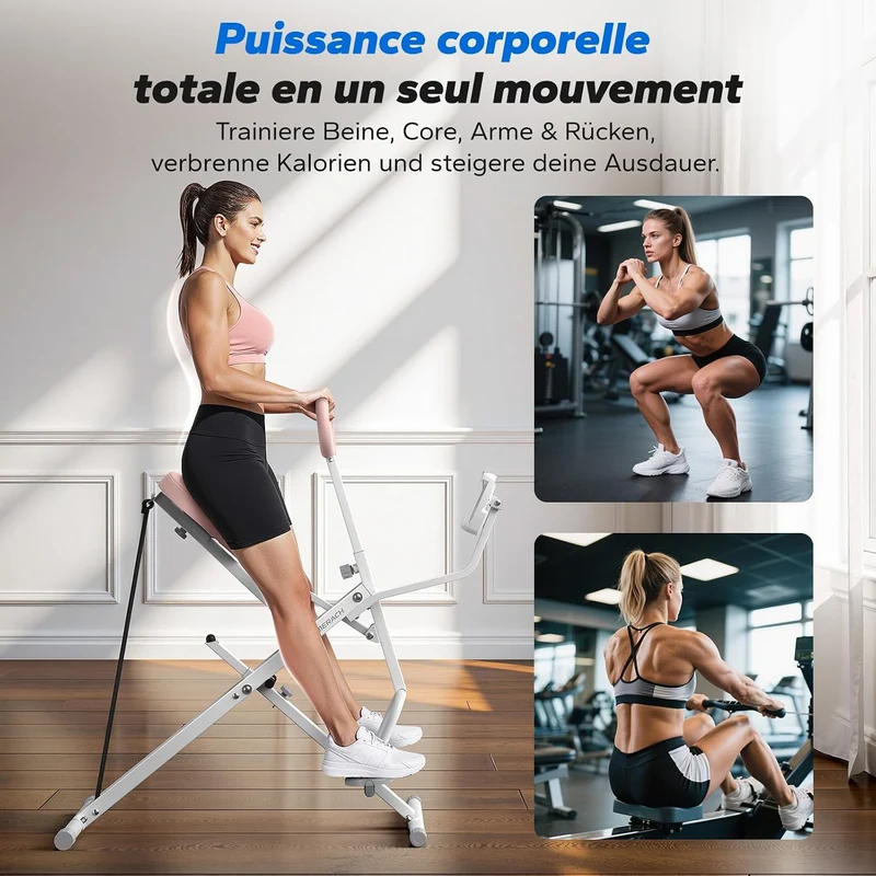 MERACH 2-en-1 Machine à Squats et Rameur - R07 Pro