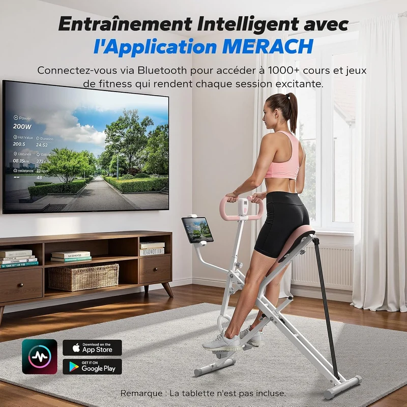 MERACH 2-en-1 Machine à Squats et Rameur - R07 Pro