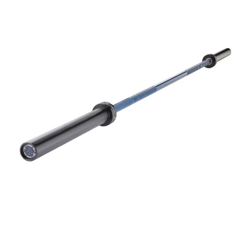 Barre olympique bleue 220 cm x 50 mm 8 roulements