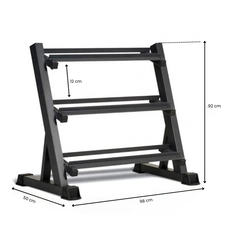 Set Rack + Haltères Hexagonaux 2,5 - 22,5 kg