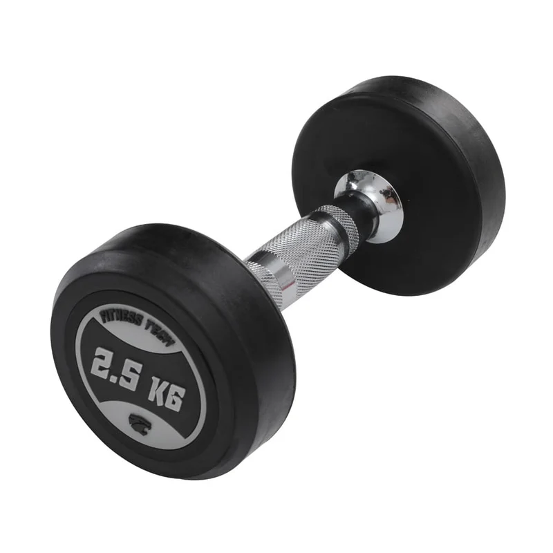 Set d’haltères ronds + support à haltères 3 hauteurs (2,5 - 20 kg)