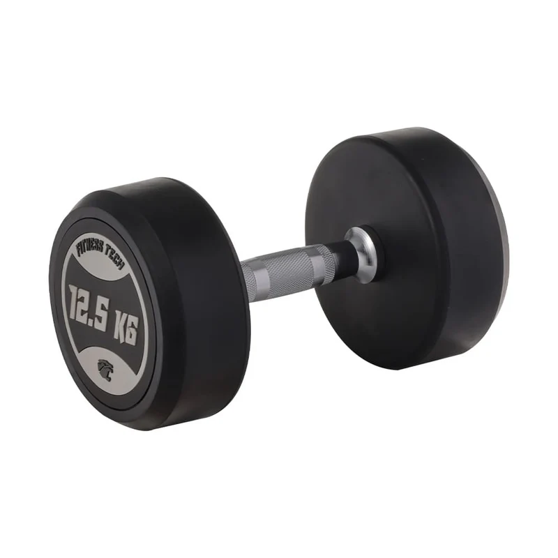 Set d’haltères ronds + support à haltères 3 hauteurs (2,5 - 20 kg)