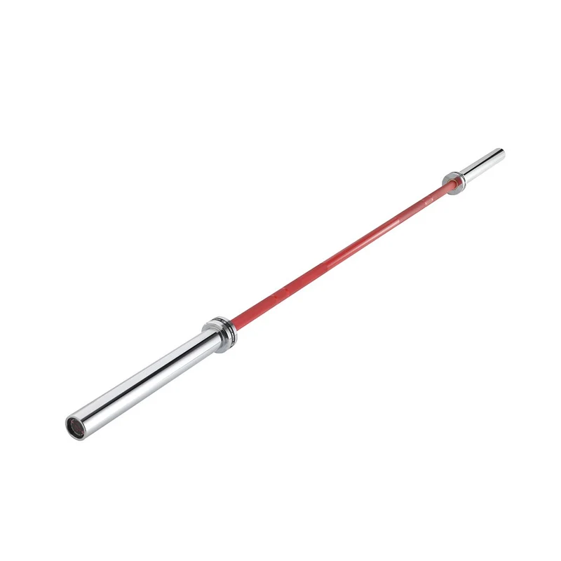 Barre olympique rouge 2,2 m x 50 mm – 4 roulements (365 kg)