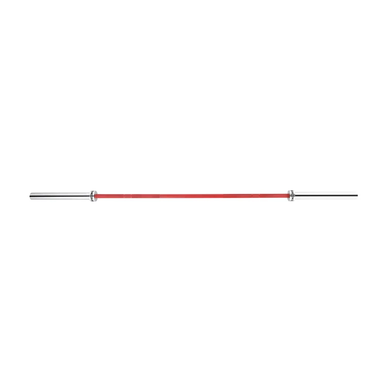 Barre olympique rouge 2,2 m x 50 mm – 4 roulements (365 kg)