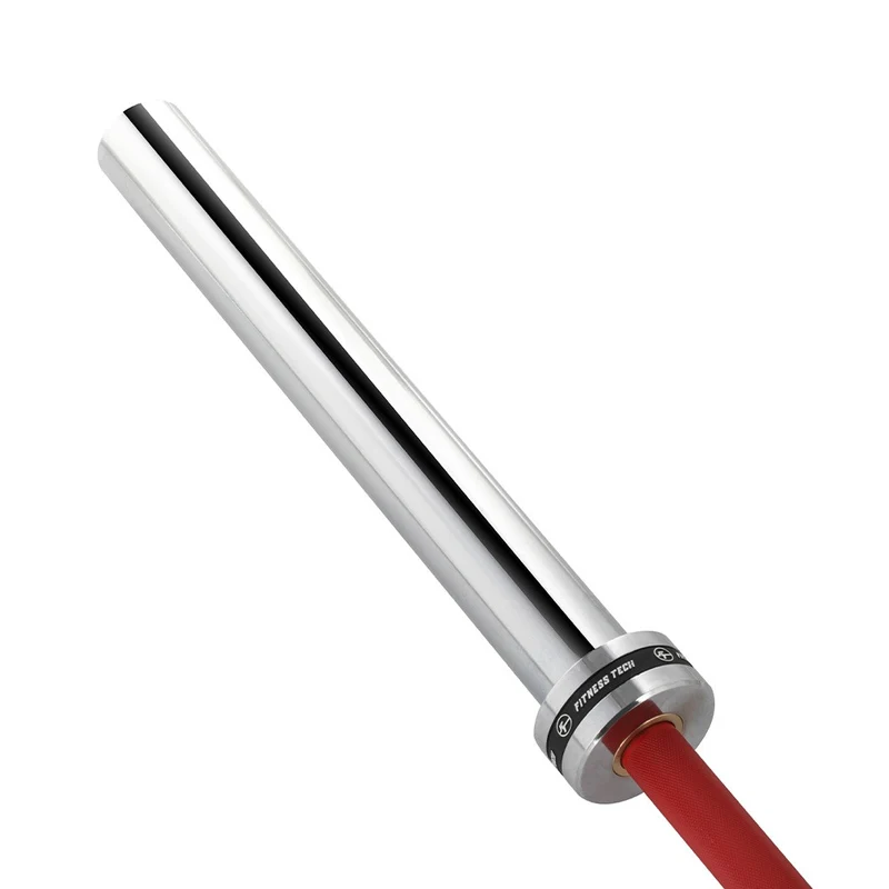 Barre olympique rouge 2,2 m x 50 mm – 4 roulements (365 kg)