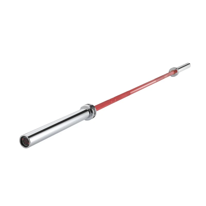 Barre olympique rouge 2,2 m x 50 mm – 4 roulements (365 kg)