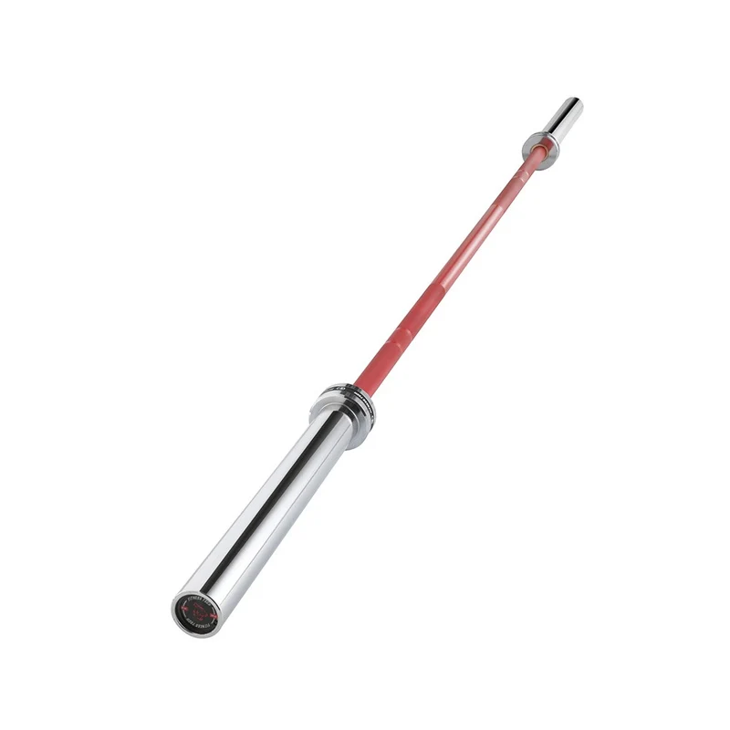 Barre olympique rouge 2,2 m x 50 mm – 4 roulements (365 kg)