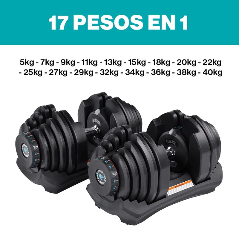 Haltères réglables de 5kg à 40kg