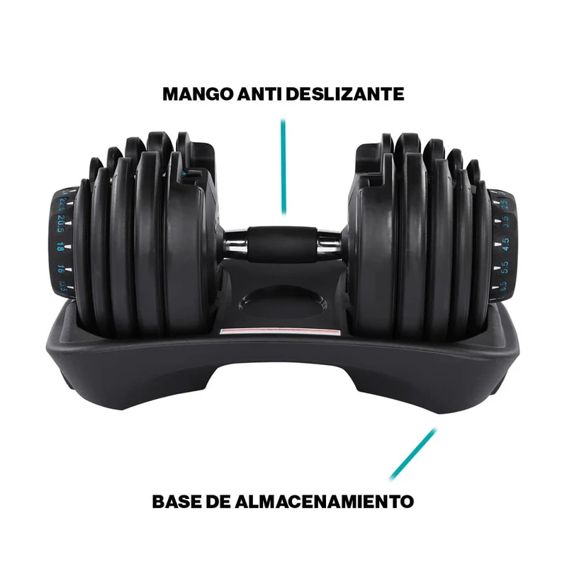 Haltères réglables de 2,5 kg à 24 kg