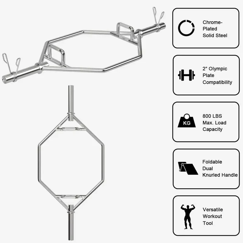Barre olympique hexagonale | Barre de squat 50 mm (320 kg)