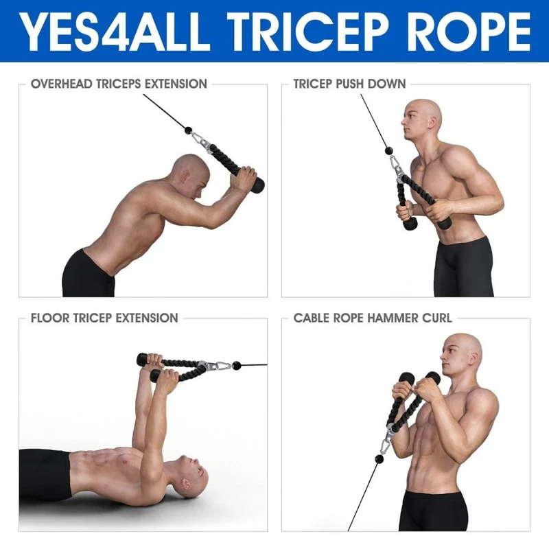 Corde triceps tressée 70cm