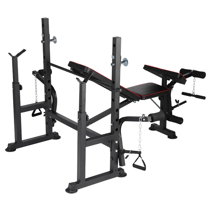 Banc multi-stations inclinable pour développé couché / squats