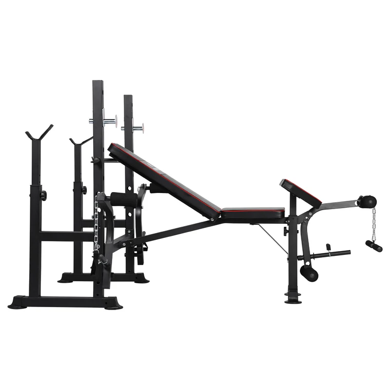 Banc multi-stations inclinable pour développé couché / squats