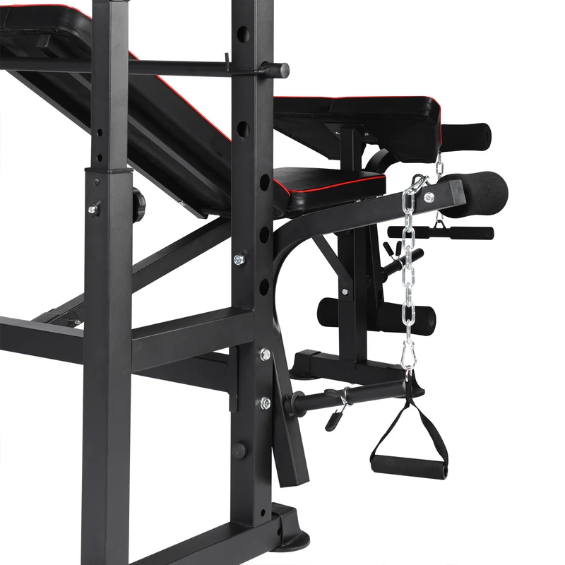 Banc multi-stations inclinable pour développé couché / squats