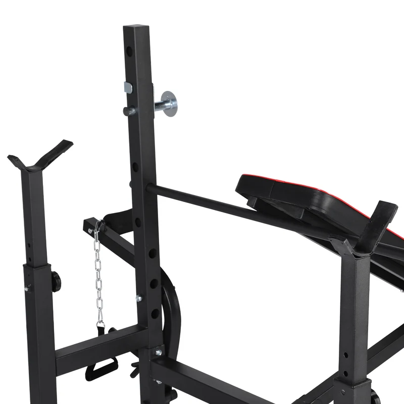 Banc multi-stations inclinable pour développé couché / squats