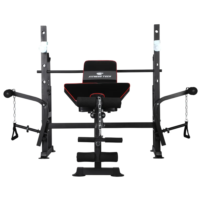 Banc multi-stations inclinable pour développé couché / squats