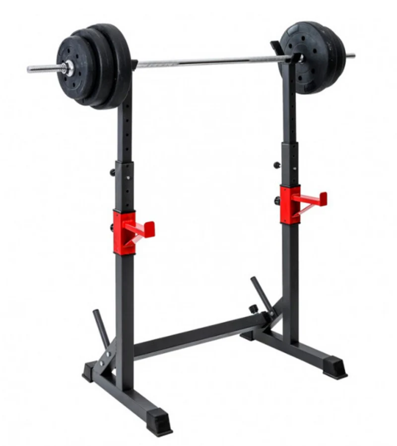Support réglable pour l'haltérophilie. Barre de traction