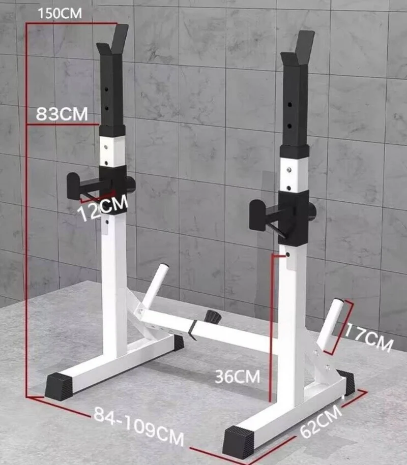 Support réglable pour l'haltérophilie. Barre de traction