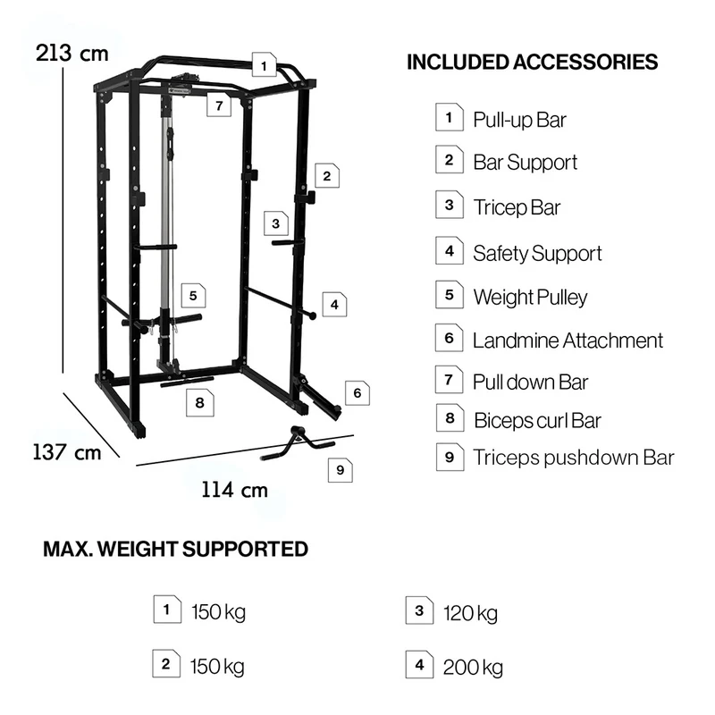 Cage à squats I Power Squat Rack