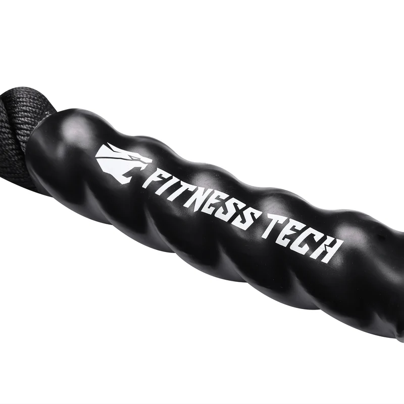 Corde de combat Cross Training 12M x 50MM noire et jaune