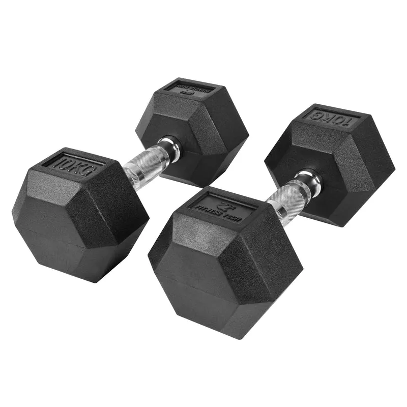 Haltères hexagonaux 2,5 - 50 kg (2 unités)