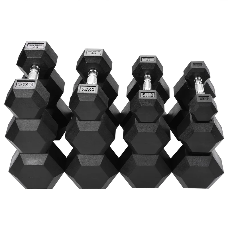 Haltères hexagonaux 2,5 - 50 kg (2 unités)