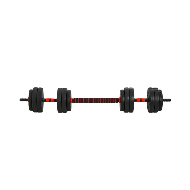 Jeu d'haltères 2 en 1 avec barre extensible ajustable