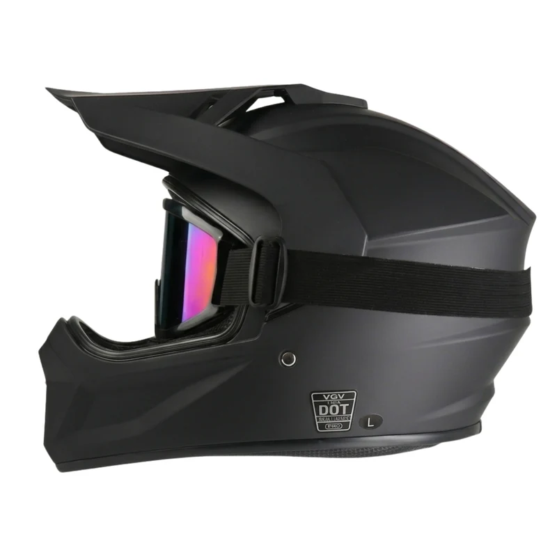 Kit casque intégral noir mat