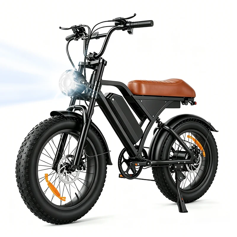 Vélo électrique EB5Max style vintage avec pneus larges de 20 pouces