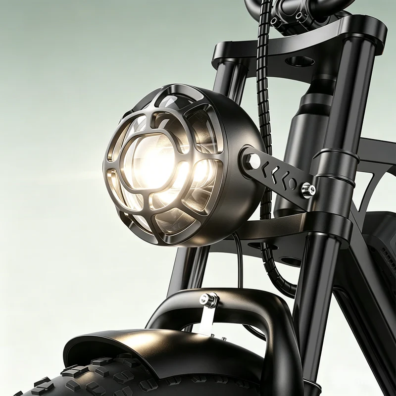 Vélo électrique EB5Max style vintage avec pneus larges de 20 pouces