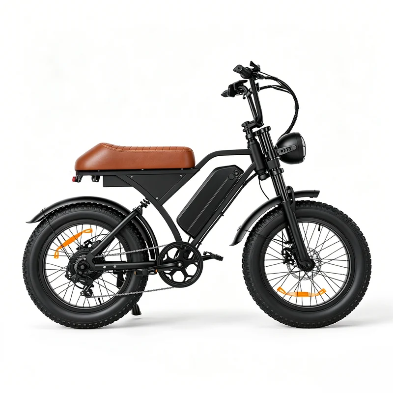 Vélo électrique EB5Max style vintage avec pneus larges de 20 pouces