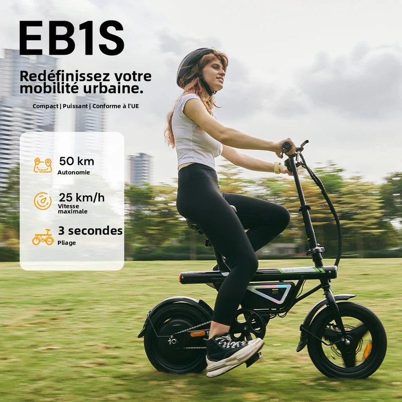 Vélo électrique pliable urbain EB1S 500W avec application mobile