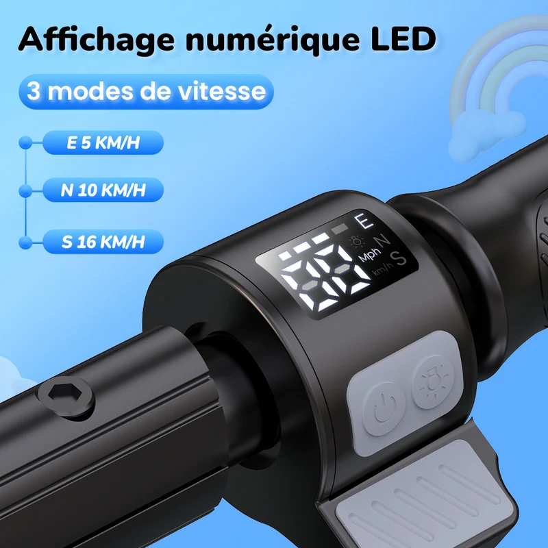 iScooter iK3Pro Trottinette électrique pour enfants avec hauteur réglable