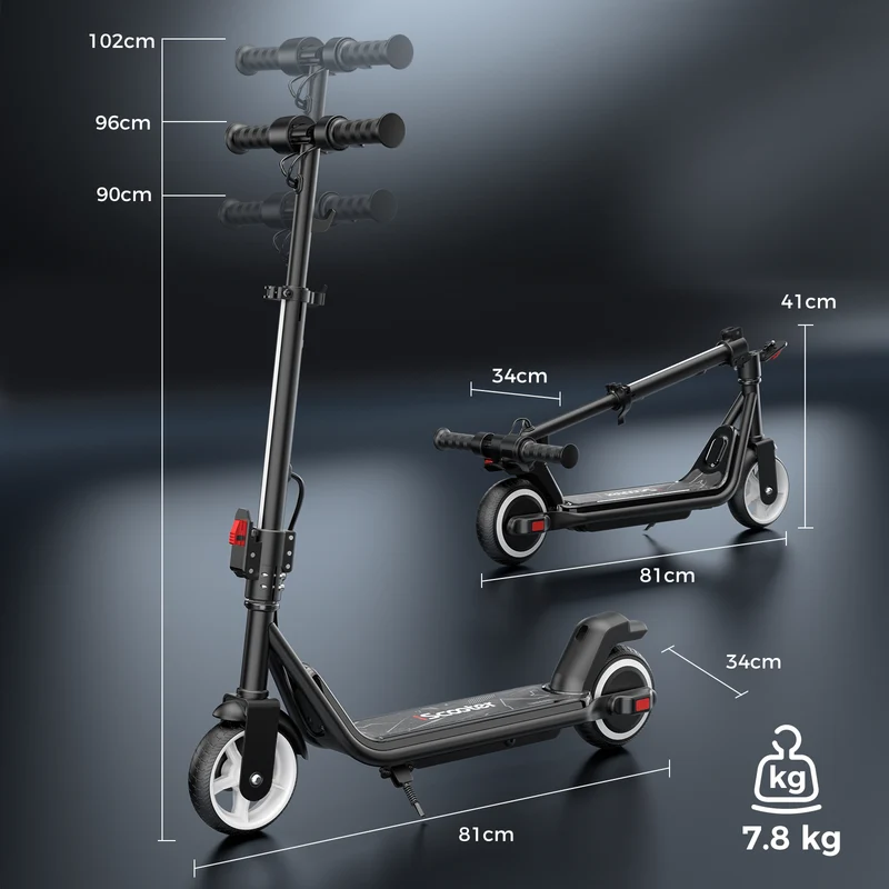 iScooter iK3Max Trottinette électrique pour enfants avec lumières LED