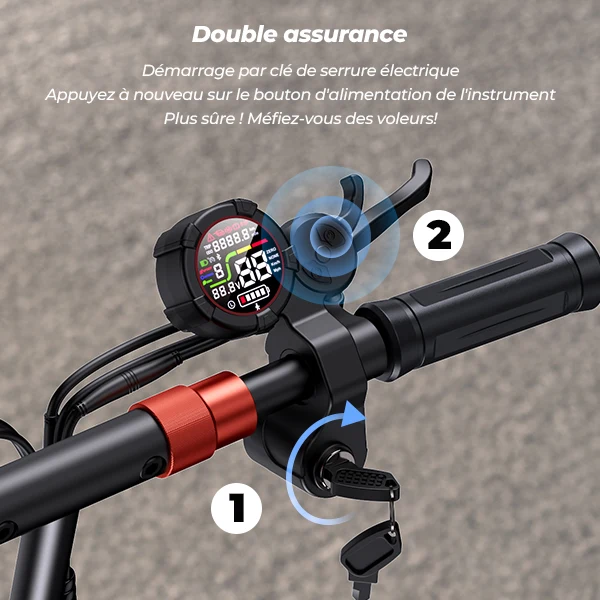iScooter iX5S 1000W Trottinette Électrique Tout-Terrain