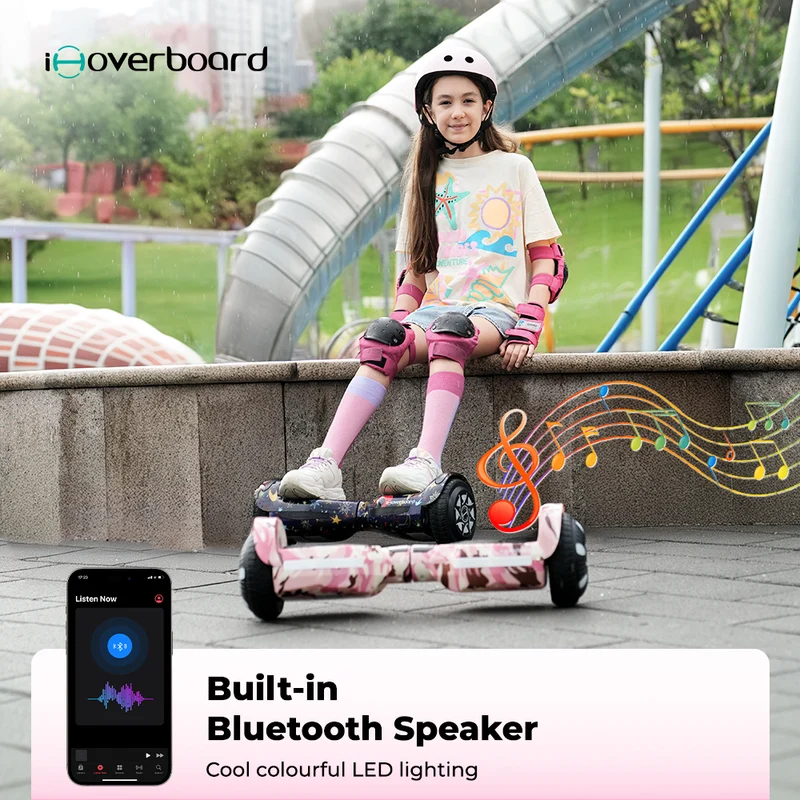 iHoverboard H2 Hoverboardavec Équilibrage Automatique, Bluetooth et Roues LED 6,5"