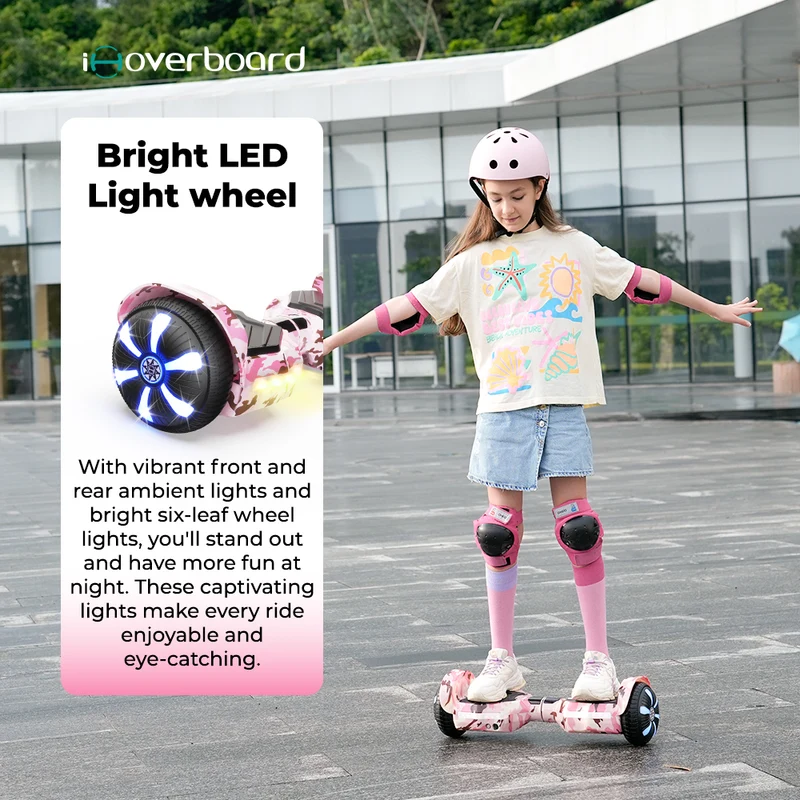iHoverboard H2 Hoverboardavec Équilibrage Automatique, Bluetooth et Roues LED 6,5"