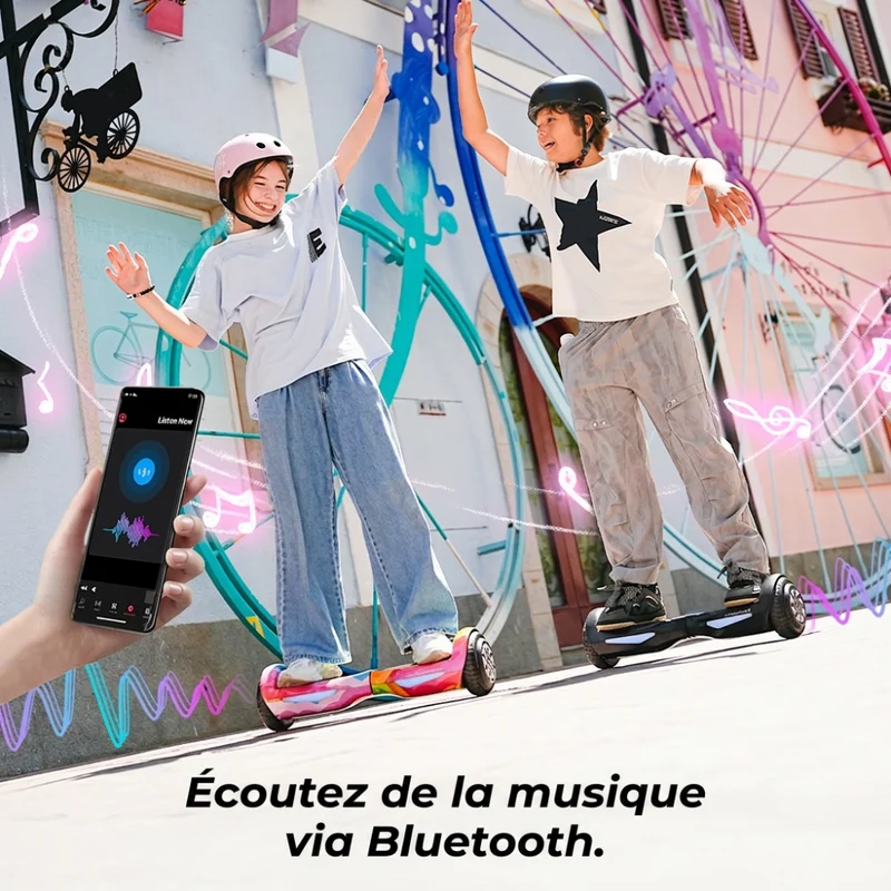 iHoverboard® H1 Hoverboard auto-équilibré à LED 6.5"