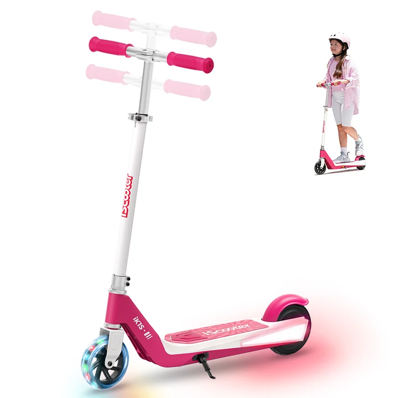 iScooter iK1S/ik3 Trottinette électrique pour enfance avec roue clignotante