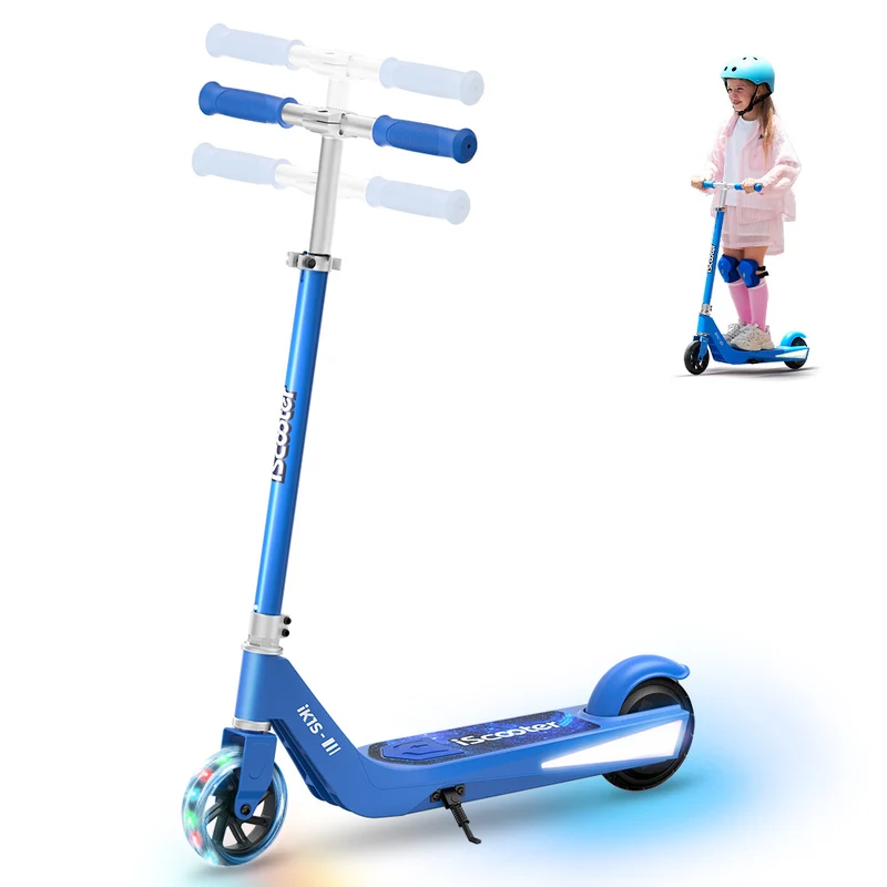 iScooter iK1S/ik3 Trottinette électrique pour enfance avec roue clignotante